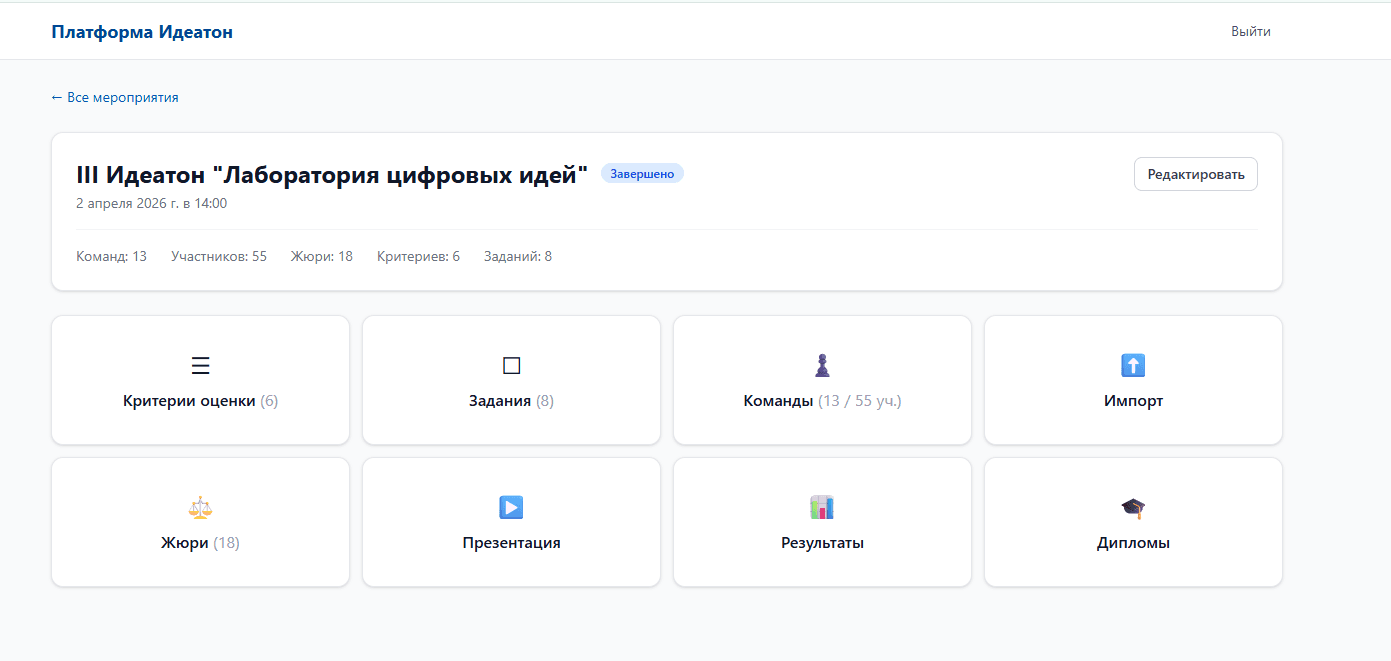 Платформа проведения мероприятий
